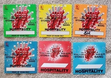 Rolling Stones Tour 2005 A Bigger Bang Backstage Passes Set of 6 UNUSED!
