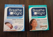 2 Pack Breathe Right Nasal Strips Small Medium Clear 30 Clear 10 Menthol