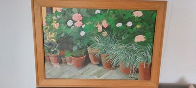 fiori da Vinci, Blumen in Vinci, Leonardos Heimat. Ölgemälde, Ernst Niemann 2002