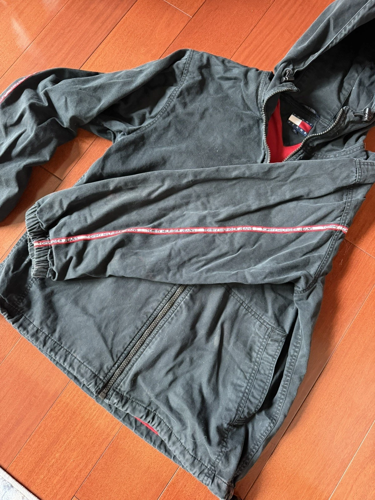 Vintage 90s Tommy Jeans Tommy Hilfiger Hooded Jacket Size XL image 4