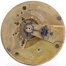 WALTHAM 18s 17j P.S. BARTLETT 9543071 POCKET WATCH MOVEMENT, FOR REPAIR KR
