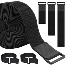 1.5In x 16Ft Cinch Straps Heavy Duty With 20 Buckles,Nylon Hook and Loop Straps