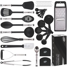 Kitchen Utensils Set 35 PCS Cooking Set, Nonstick and Heat Black