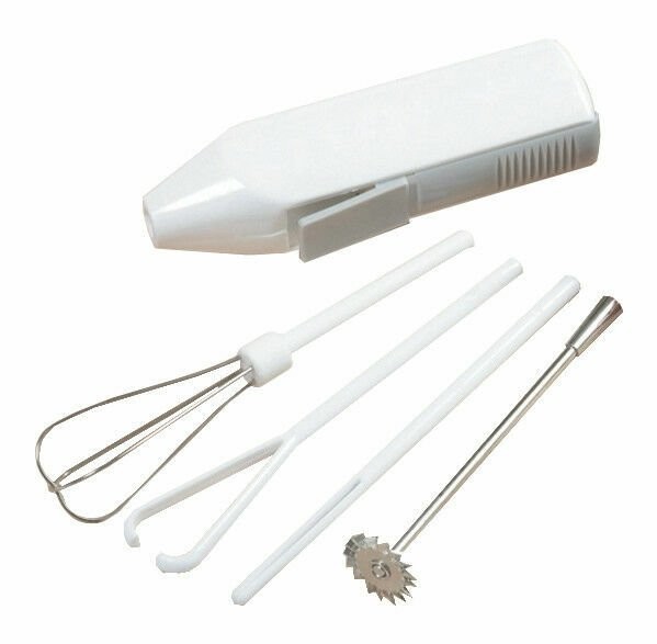 Norpro 5pc Deluxe Cordless Mini Mixer - Mix Whip Stir Blend Beat Drink Frother
