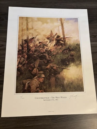 Keith Rocco "Counterattack – The West Woods" Signed Civil War Print #51/450