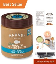 10 Ounce Bare Smooth Almond Butter - Gluten Free, Keto, , and No Stir