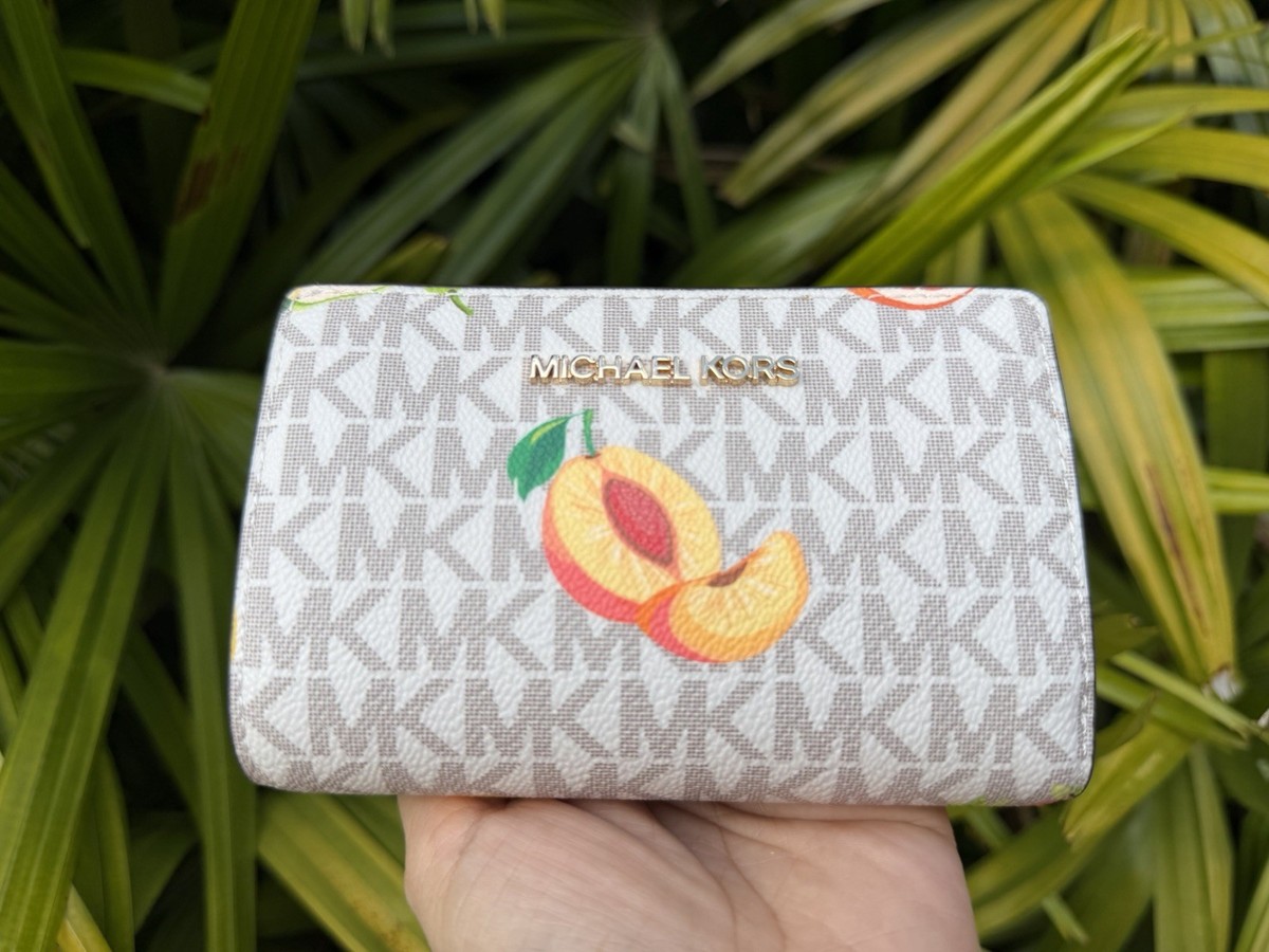 Michael Kors Jet Set Travel MD Bifold Coin Zipper Wallet MK