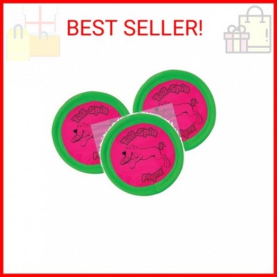 Booda 3 Pack of Tail-Spin Flyer Dog Toys, 7-Inch