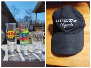 Lunazul Tequila Hat + 8 Shot Glasses
