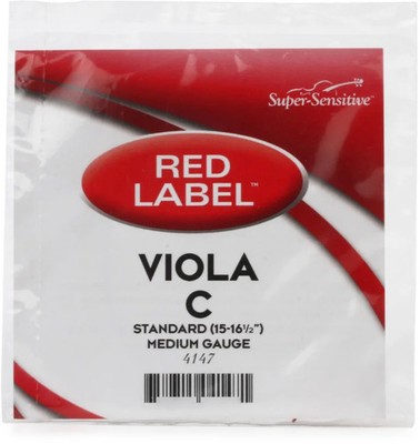 Super-Sensitive 4147 Red Label Viola C String - 15-16.5-inch
