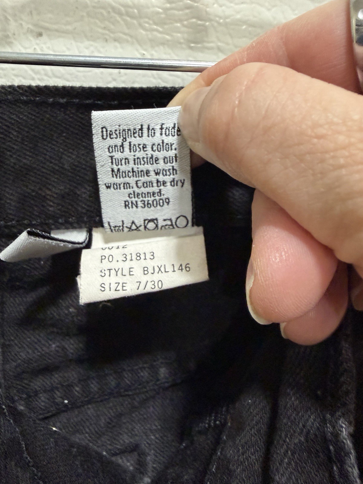 Calvin Klein Y2K Black Button Fly High Waisted Straight Leg Jeans Size 7 thumbnail 8