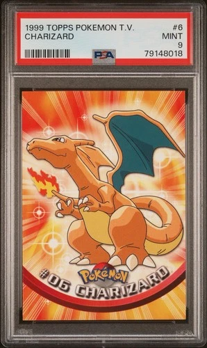 New Listing1999 Topps Pokemon TV Charizard #6 PSA 9 MINT