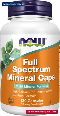 NOW Supplements, Full Spectrum Mineral Caps, Multi Mineral Formula, 120 Veg Caps