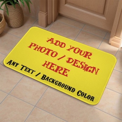 Personalized Floor Mat Custom Mat With Your Photo Crystal Velvet Floor Mat