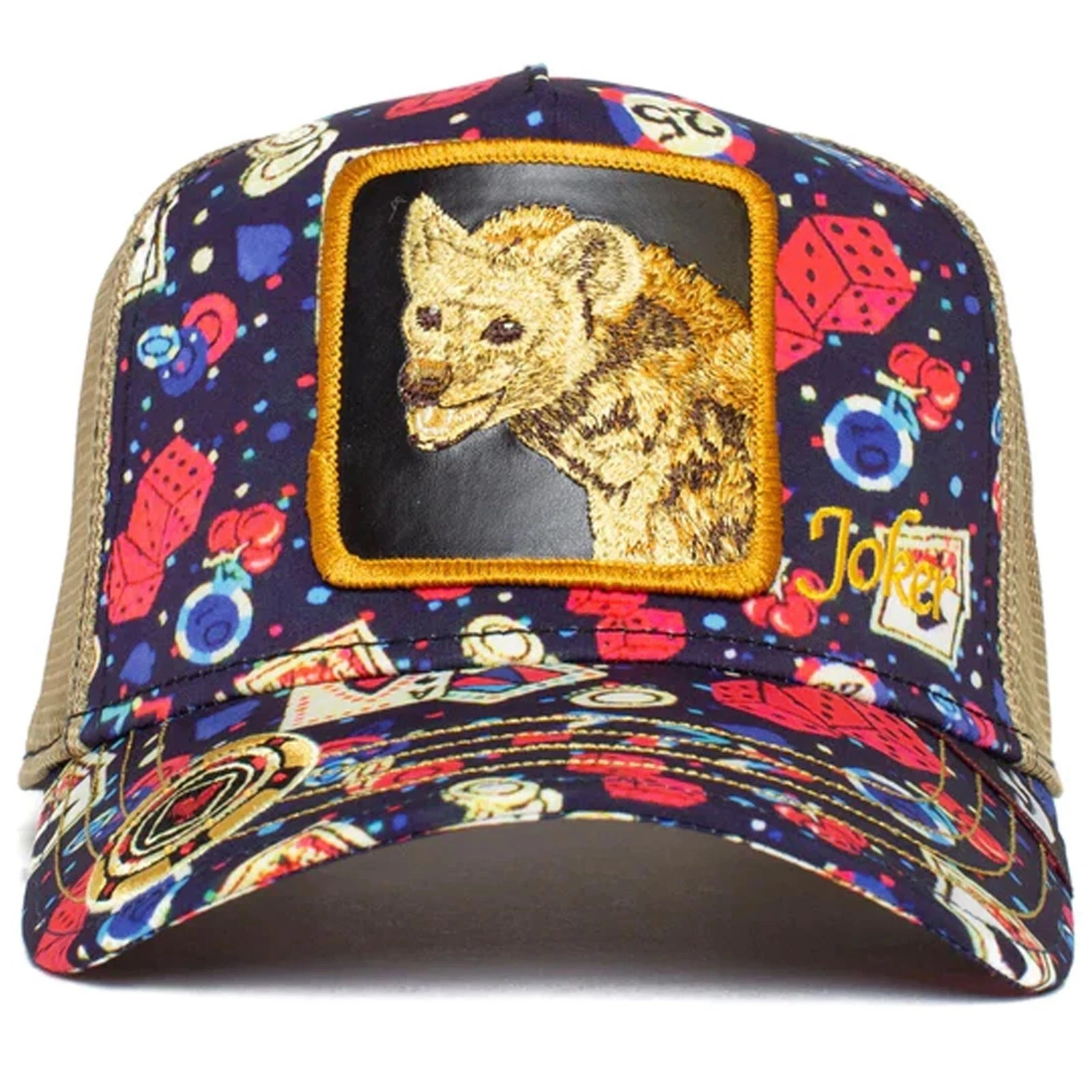 [101-0791] "JOKER" Goorin Bros Black Adjustable Cap Poker Face NWT