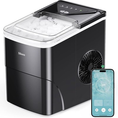 Smart Countertop Ice Maker Compact Wi-Fi Ice Maker W/ App Control 9 Cubes