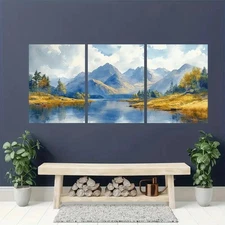 3pcs Highland Landscape Nature Décor Perfect Wall Art Canvas Framed 50x70cm