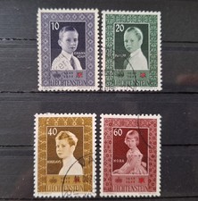 Liechtenstein 1955 Czerwony Krzyż 10 lat kpl zestaw stemplowany (J57)