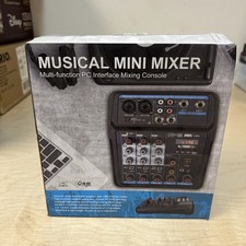 Mini mezclador musical multifunción interfaz PC consola de mezcla