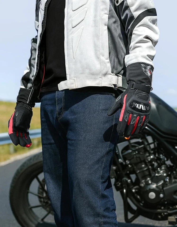 KEMIMOTO Winter Motorcycle Gloves, Rainproof Riding Warm Gloves with Touchscreen - Image 3 of 4