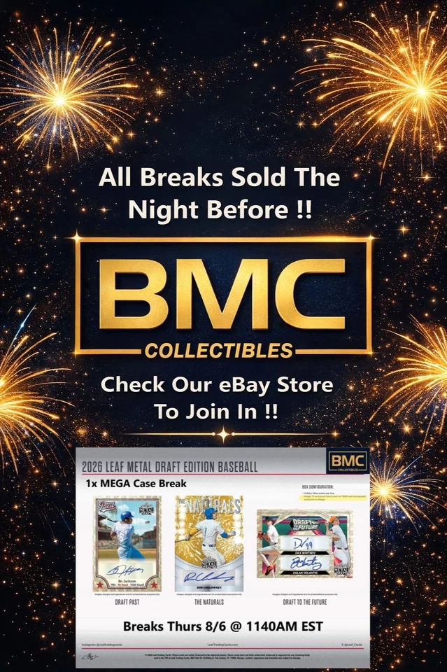 BMC Collectibles Pre-Sold Breaks 8/6a