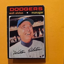 Topps Walt Alston Los Angeles Dodgers 1971 #567 Manager Baseball Card