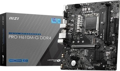 PRO H610M-G DDR4 Motherboard (12th/13th/14th Gen Intel Core, LGA 1700 Socket