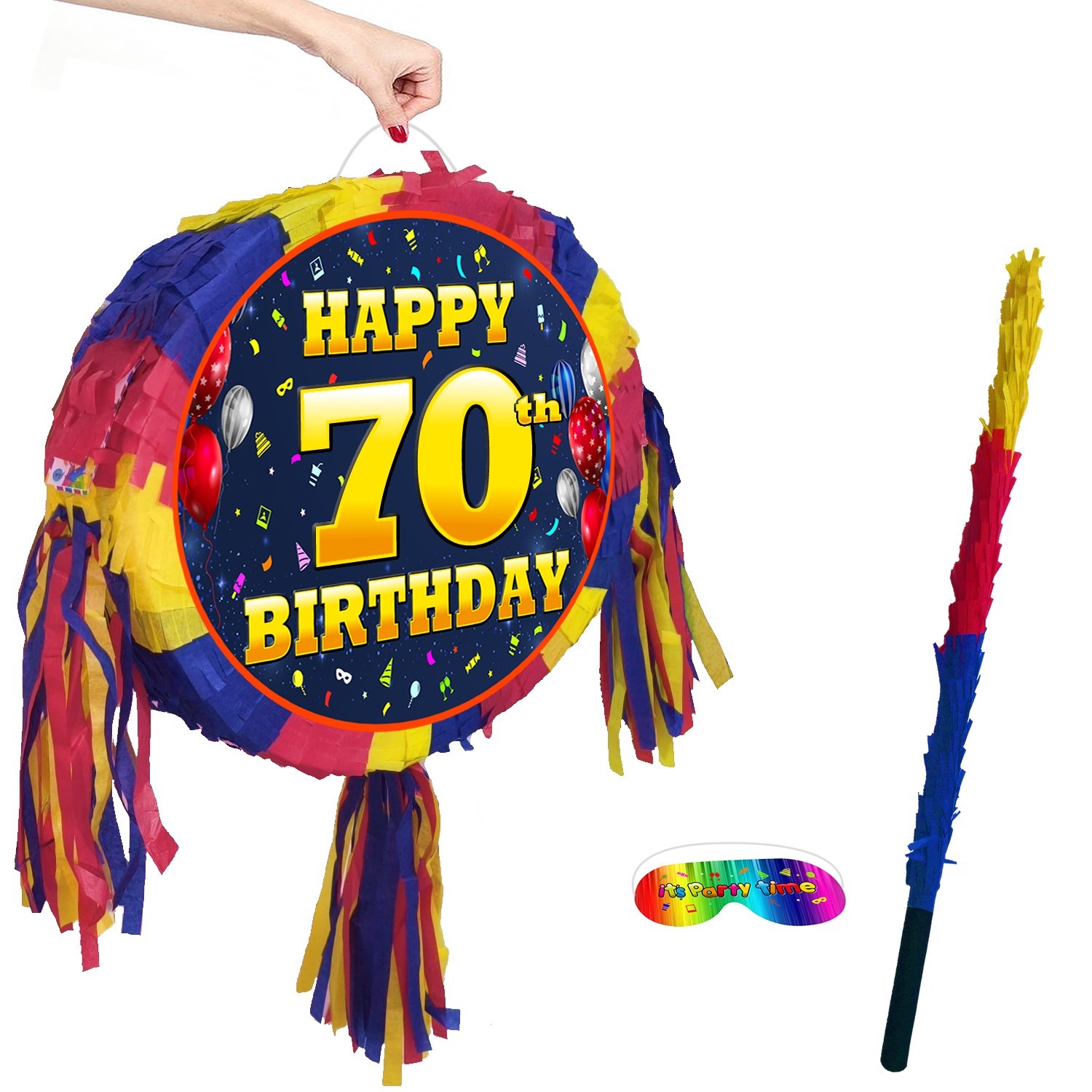 70th Birthday Pinata Number theme Party happy game seventieth seventy unisex 70
