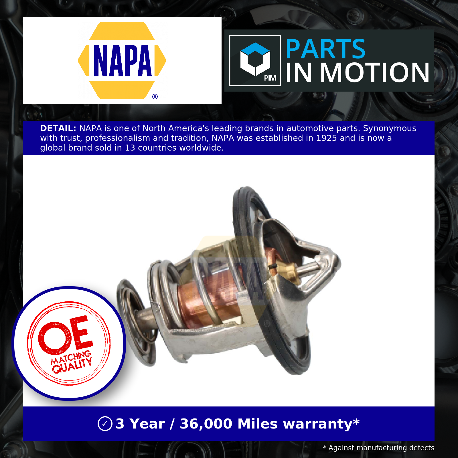 Coolant Thermostat fits TOYOTA COROLLA E11, E12 1.4 1.6 1.8 2.0D 99 to 07 NAPA - Image 9
