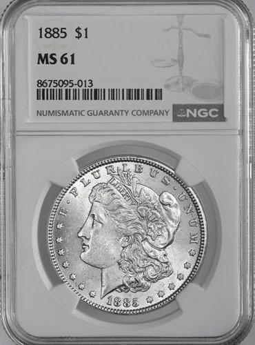 1885-P  $1  MORGAN SILVER DOLLAR  "PHILADELPHIA"  NGC MS61  #8675095-013