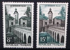 FRANCE 1957 Buildings Architecture: Le Quesnoy. Set of 2 Mint HINGED SG1334/1335