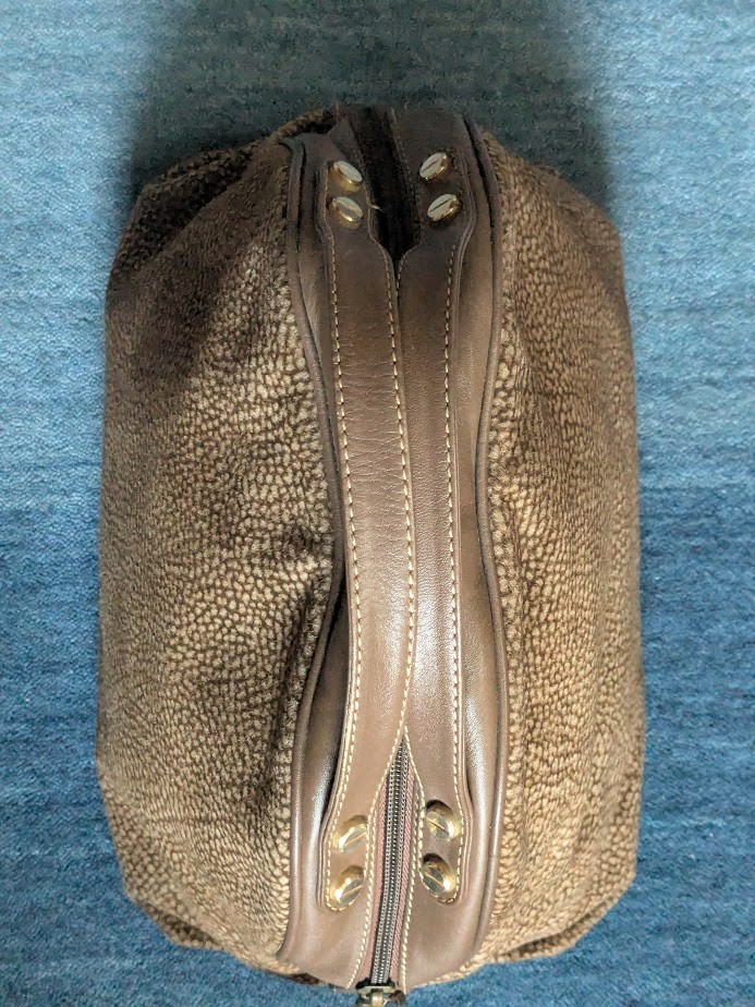 Borbonese Handbag Quail Pattern Round Style - image 6