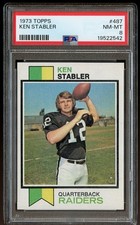 1973 Topps KEN STABLER #487 Rookie Card RC - PSA 8