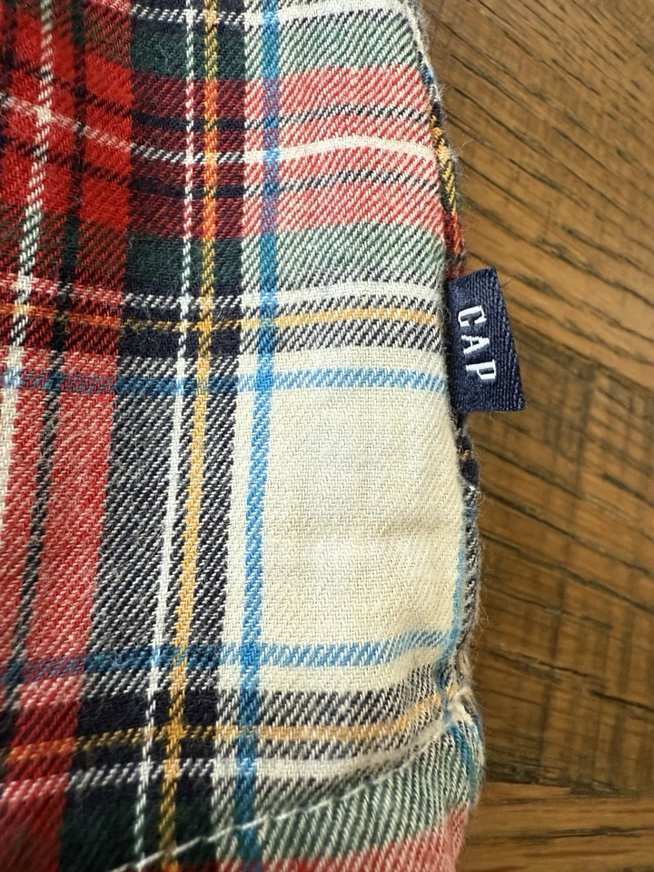 Gap Kids Girls Size 6/6X Red White Plaid Dress Soft Long Sleeve NWOT - Image 3 of 4