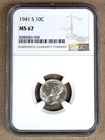 1941-S MERCURY DIME NGC MS67 683028