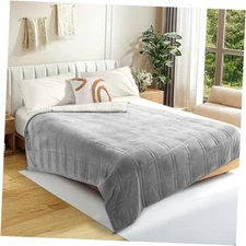  Weighted Blanket 15 lbs, Flannel Heavy Blanket with Glass Beads, Soft Thick 