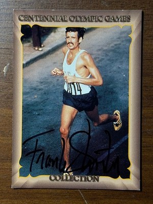Frank Shorter AUTOGRAPH Signed 1996 Collect-a-Card Olympics Marathon