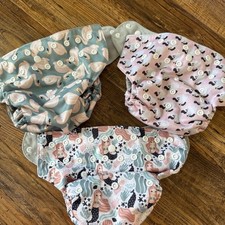 Simple Being Cloth Pocket Lot OS Unicorn Swan Mermaid Reusable