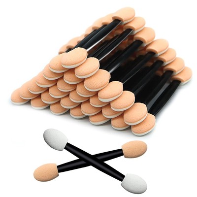 Dual Sides Disposable Eyeshadow Applicators,120Pcs 2.4In Double Side, Beige 