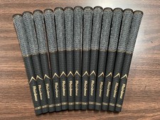 Dual compound golf grips 1/2 cord 1/2 rubber Set of 13 black/grey Sharpro