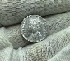 British India 1/4 Rupee 1862 KM-470 AU Cleaned B276