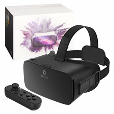 DESTEK Modell DESTEK Smartphone VR Headset VR-Brille mit BT-Controller, Schwarz