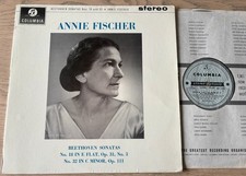 COLUMBIA SAX 2435 T/S BEETHOVEN S'S 18/32 PIANO LP FISCHER (1962) EX GT BRITAIN