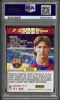 【PSA6】メッシ PANINI 04-05 ルーキーカード 2004-05 Panini Megacracks MGK La Liga - Nueva Ficha Lionel Messi