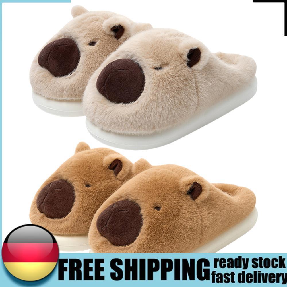 APL Plush Capybara Slippers Furry Walking Shoes Cute Comfortable for Autumn Winter