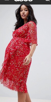 asos maternity wrap dress