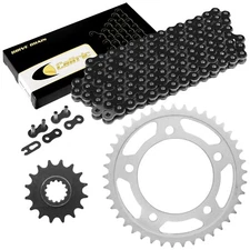 Black Drive Chain And Sprocket Kit for Honda VTR1000F Super Hawk 1000 1998-2005