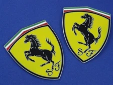 FERRARI SCUDERIA FENDER SHIELDS BADGES  (REPRO) -- AVAILABLE FOR MOST MODELS