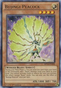 Bujingi Peacock - MP14-EN208 - Rare - 1st Edition x3 - Near Mint