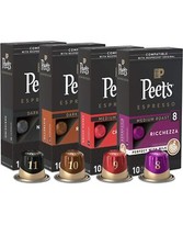 Peet's Coffee Espresso Capsules Variety Pack 40 Count Single Cup Coffee Pods